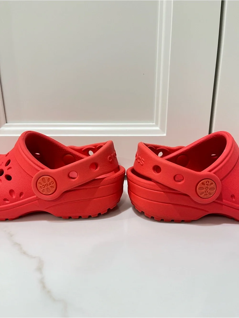 CROCS Kids' Floral Cutout Clog - Red - Size 8
